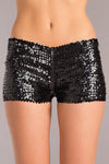 BW1676HP Sequin Booty Shorts - Hot Pink